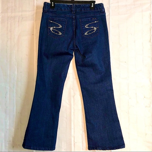 Women’s Bootcut Jeans By Seven7 Dark Blue Denim Jeans Premium size 10 - Picture 3 of 8